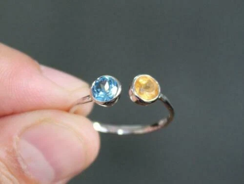 Anelli di lusso con gemme topazio giallo