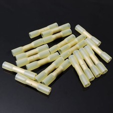 200 PCS 12-10 YELLOW HEAT SHRINK BUTT CONNECTORS CRIMP WIRE TERMINALS ELECTRICAL