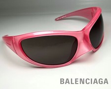 Balenciaga BB0252S Sunglasses Skin XL Cat Eye Acetate Frame Pink Mask Authentic