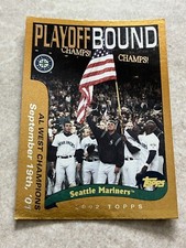 2001 Topps #349 Seatle Mariners Playoff Bound MLB AL Champions