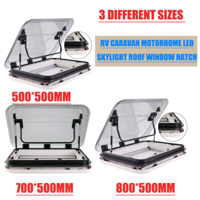 Large Caravan RV Skylight Roof Vent Hatch 500/700/800 x 500 mm cut out