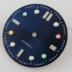 31mm blue wave watch Dial luminous marks fit Japan NH35 NH36 movement