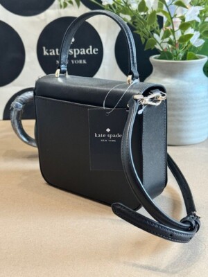 Kate Spade Staci Square Crossbody Black K7342 Saffiano Leather | eBay