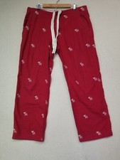 Vintage Y2K Abercrombie and Fitch Moose Logo Print Flannel PJ Pants Large Cotton