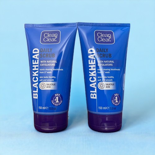 2 Count Clean & Clear 5.0 Oz Blackhead Clearing Oil Free Daily Scrub