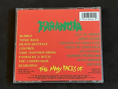 PARANOIA-The Many Faces Of-1989 CD | eBay