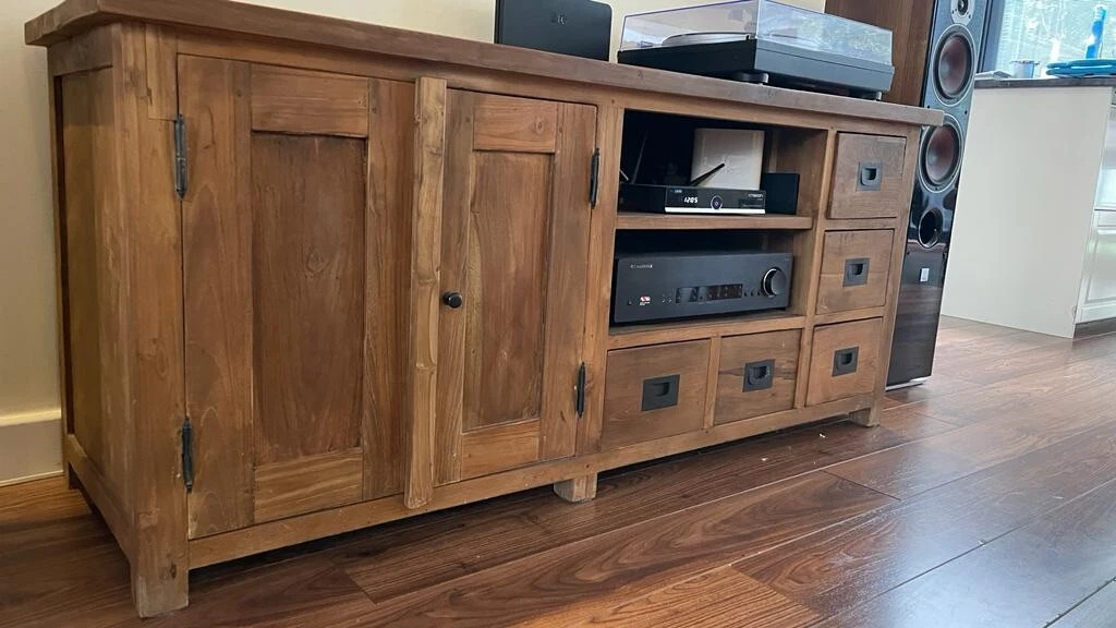 Used solid sale wood entertainment center