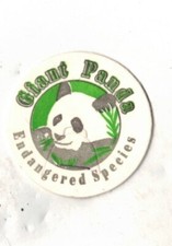 GIANT PANDA-ENDANGERED SPECIES- ONE 5/8 INCHES WIDTH-MILK CAP-1990'S