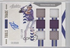 2020 Absolute Tools of the Trade 6 Swatch Signatures /199 Yonathan Daza Auto ms9