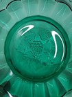 Fenton Emerald Teal Green Grapes & Vines Crimped Centerpiece Bowl 10"  Heavy — photo 3