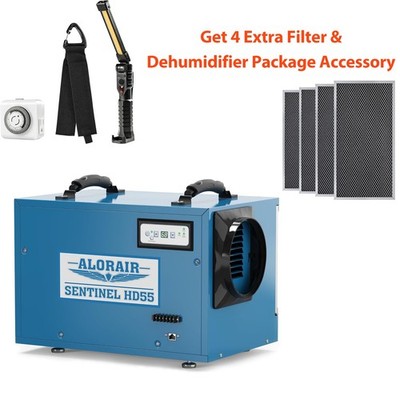 Alorair Sentinel HD55 113 Pint Dehumidifier for Basement w/Hose 5 Years Warranty