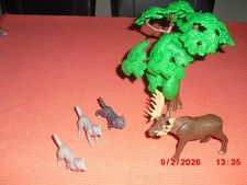 Playmobil  für Wald, Tierpark    Elch mit Wolfsrudel,  und   Baum ,