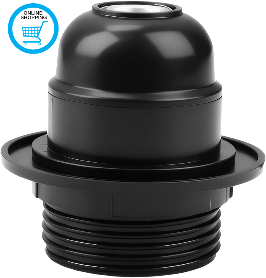 Edison Screw ES E27 Lamp Holder Bulb Pendant Socket Black Bakelite Lamp Holders