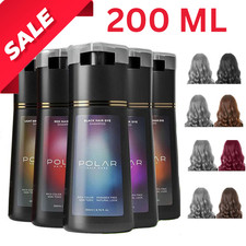 200ml Polar Hair Instant Dye Shampoo, Hair Color Shampoo for Hair Natural Color