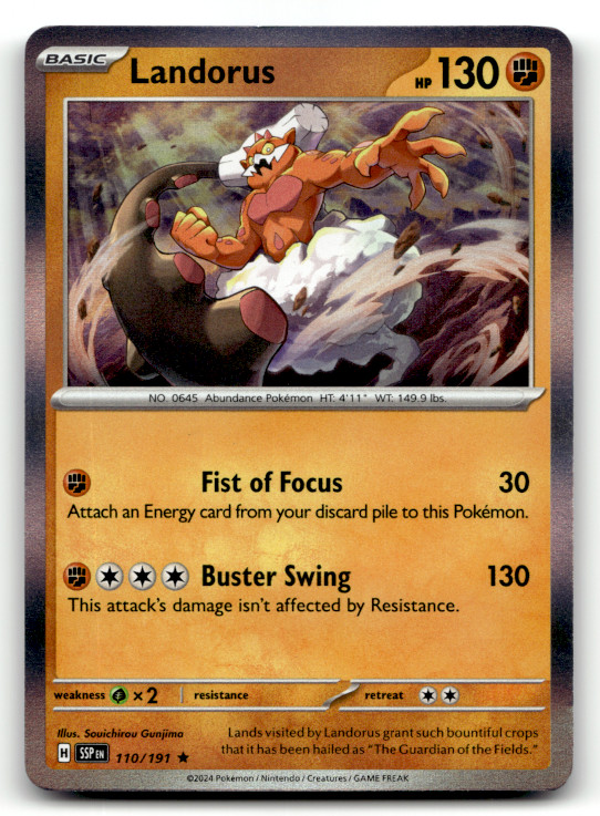 Landorus 110/191 Holo Rare SV08: Surging Sparks LP