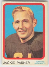 1963 Topps CFL #68 Jackie Parker (crease) FOOTBALL Toronto Argonauts