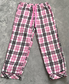 Victoria&rsquo;s Secret 2 Piece Pajama Set Womens Classic Cotton Pink Plaid Size M