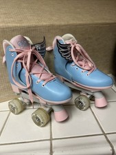 Circle Society California Roller Skates Adjustable Sizing 3-7 Pink Glitter New
