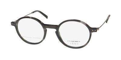 NEW MOREL 1880 60144M GLASSES 48-22-145 MENS FRANCE PLASTIC ROUND NG04 GRAY