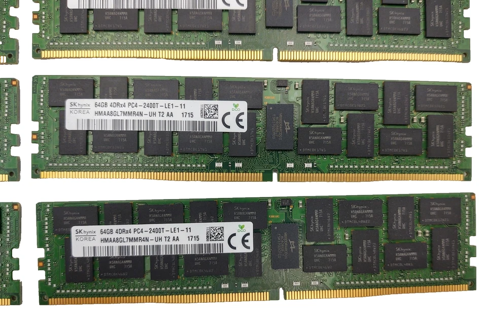 ЛОТ ИЗ 8 HYNIX HMAA8GL7MMR4N-UH 64GB 4DRX4 PC4-2400T DDR4 ПАМЯТИ - Изображение 2 из 3