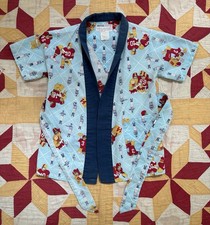 Vintage 70s Montgomery Ward Kids Robe Football Motif AS IS