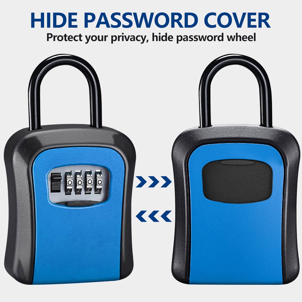 Key Safe 4-Digit Combination Lock Box Wall Mount Storage Safe Security