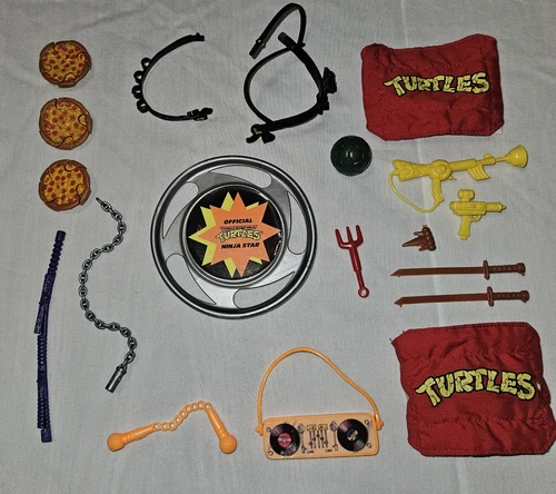 Teenage Mutant Ninja Turtles TMNT Weapons Accessories Lot Vintage 1980s 1990s