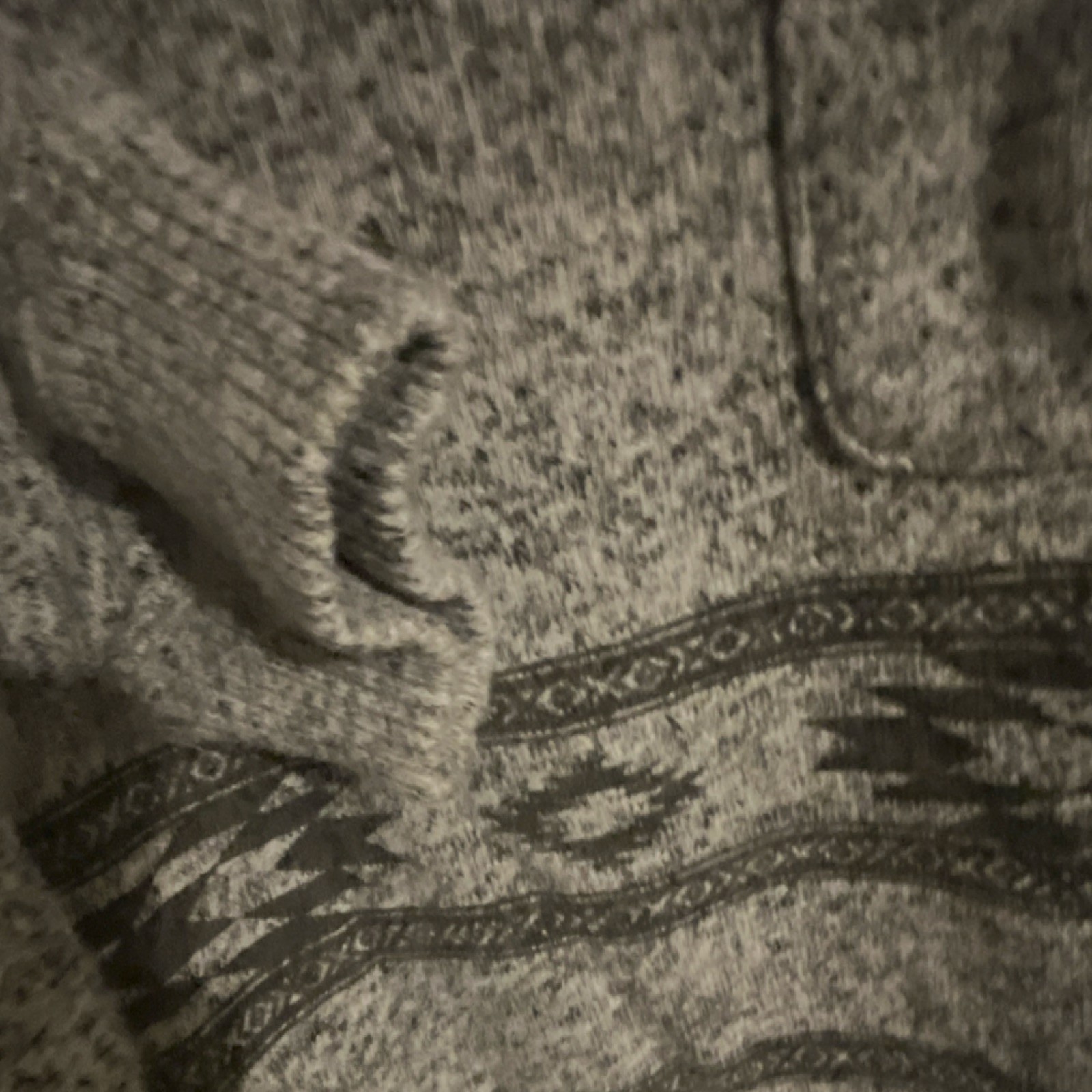 VANS Knit Gray Geometric Pattern Pullover Hoodie … - image 4