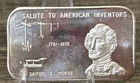 VINTAGE 1973 THE JUSTICE MINT .999 FINE SILVER ART BAR - SAMUEL B. MORSE