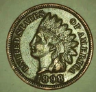 1898 - P Indian Head Penny; Good condition