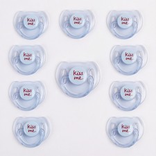 10x Magnetic Pacifiers Clear Blue Dummy for Reborn Baby Doll Accessory DIY Gift