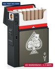 Cigarette Case with Lighter, Cigarette Case King Size for Men Women, Ace of Spad