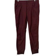 prAna Maroon Red Halle Jogger II Outdoor Hiking Nylon Pants Womens 10