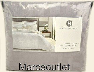 Hotel Collection Fresco Jacquard FULL / QUEEN Duvet Cover & Shams Set Gray