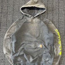 Carhartt Loose Fit Midweight Logo Sleeve Graphic Hoodie Gray K288-026