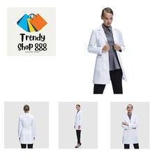 Lab Coat for Women, Hip Pockets, Tailored Fit, Concealed Snap Closing, 33" Le...