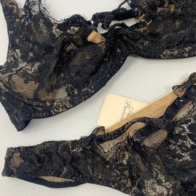 Agent Provocateur Adelia SOIREE Black Gold 36D/3 Set