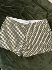 Old Navy Women's Polka Dot Shell Shorts Olive 10 EUC