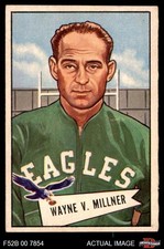 1952 Bowman Large #57 Wayne Millner Eagles COACH RC HOF Notre Dame 4 - VG/EX