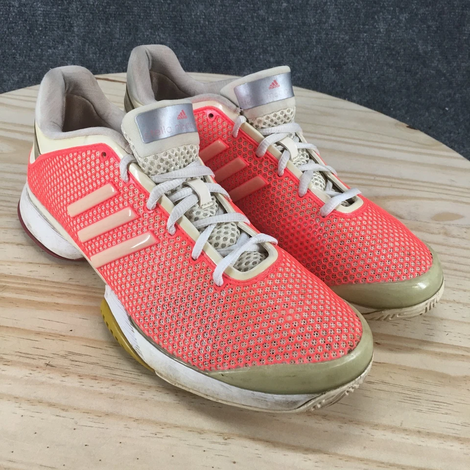 Adidas Shoes Womens 10 McCartney Barricade Tennis Sneakers Orange Low Top M17336 - Image 3 of 4