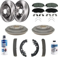5-lug Front Rear Brake Pads Rotors For 2012 2013 2014 2015 Honda Civic