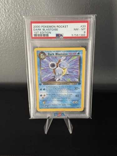 Pokemon 2000 Team Rocket 1st Edition Dark Blastoise Non Holo PSA 8