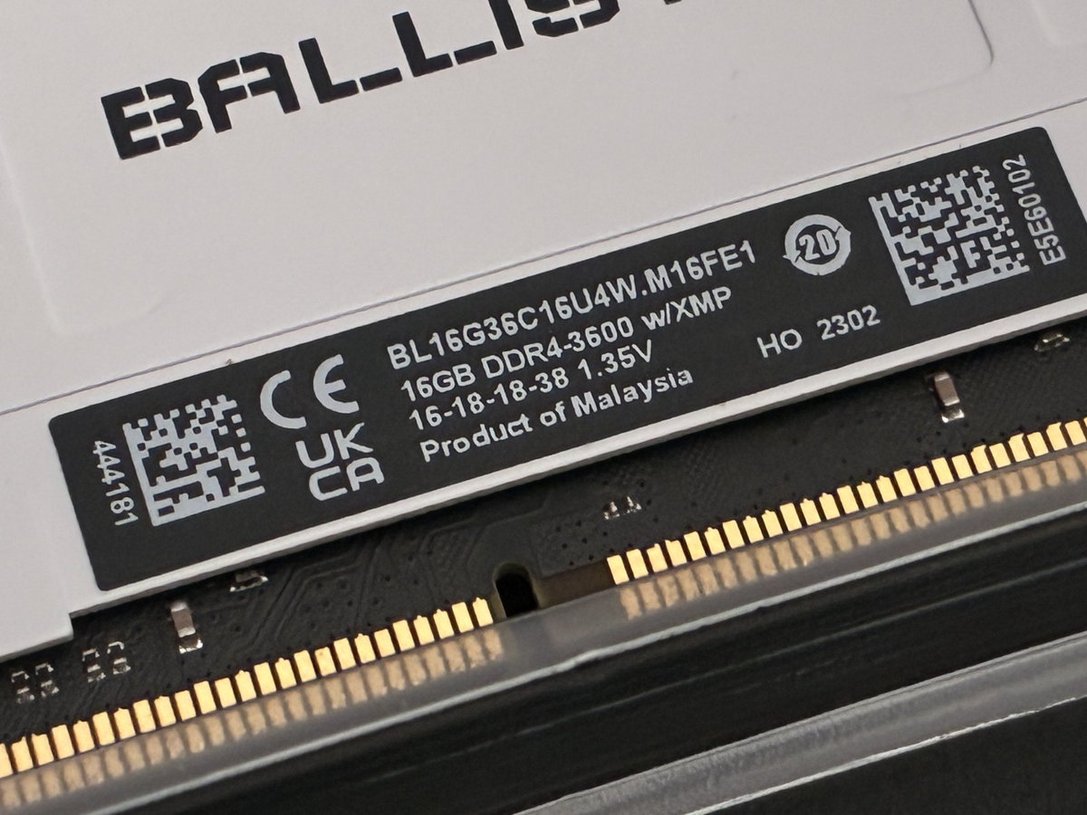 Crucial Ballistix 3600 DDR4 16GB DRAM Desktop Gaming Memory