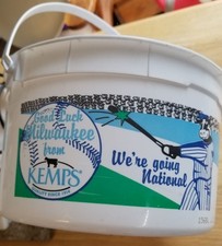 VINTAGE MILWAUKEE BREWERS & KEMPS ICE CREAM COLLECTIBLE PAIL 1998