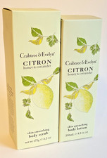 NEW Crabtree Evelyn London Citron, Honey Coriander Body Lotion/Scrub SET