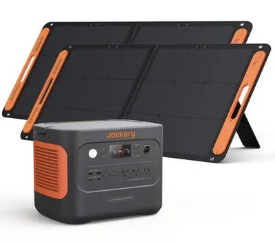 Jackery Solar Generator 1000 Plus 2000W 4000W Peak LiFePO4 w/ 2x100W Panels
