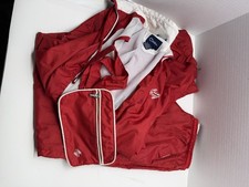 VINTAGE Size M - Catalina Red Windbreaker Jacket Pants Set Mesh W/ Fanny Pack