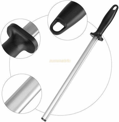 12" New Chef Best Diamond Knife Sharpener Sharpening Steel Rod Kitchen Tools - Picture 5 of 7