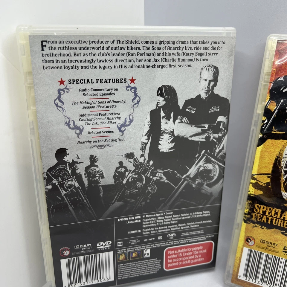 Sons Of Anarchy Tv Series 1-3 Season 1 2 3 Region 4 Genuine DVD Show - Image 3 of 4