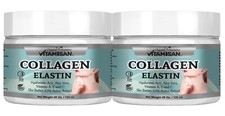 2 JAR 4 8 OZ COLLAGEN ELASTIN CREAM,no SNAIL GEL CREam 8 oz total